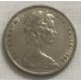 AUSTRALIA 1966 . TWENTY 20 CENTS COIN . PLATYPUS